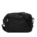 Prada Shoulder Bag Black Nylon Leather