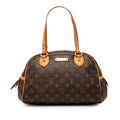 Louis Vuitton Monogram Montorgueil PM Handbag Brown Leather