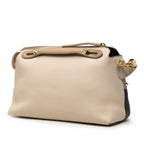 Fendi by the Way Monster Eye Studs 2-Way Shoulder Bag Beige Black Leather — view 2