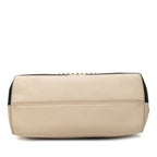 Fendi by the Way Monster Eye Studs 2-Way Shoulder Bag Beige Black Leather — view 3