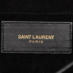 Saint Laurent Line Chain Shoulder Bag Black Leather — view 5