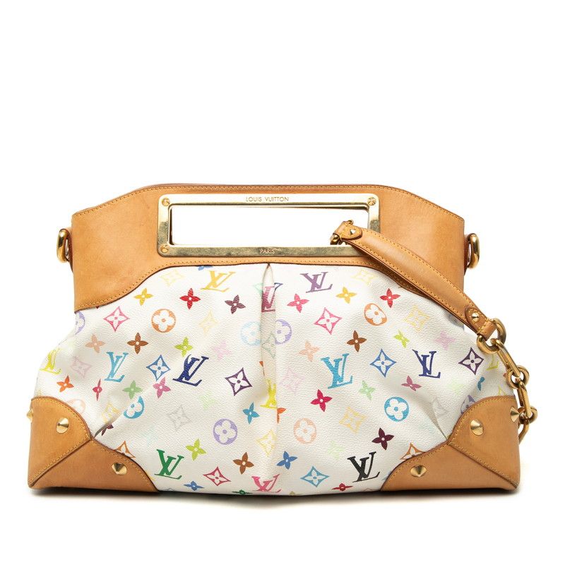 Louis Vuitton Monogram Multicolor Judy GM Chain Shoulder Bag 2-Way Blanc White