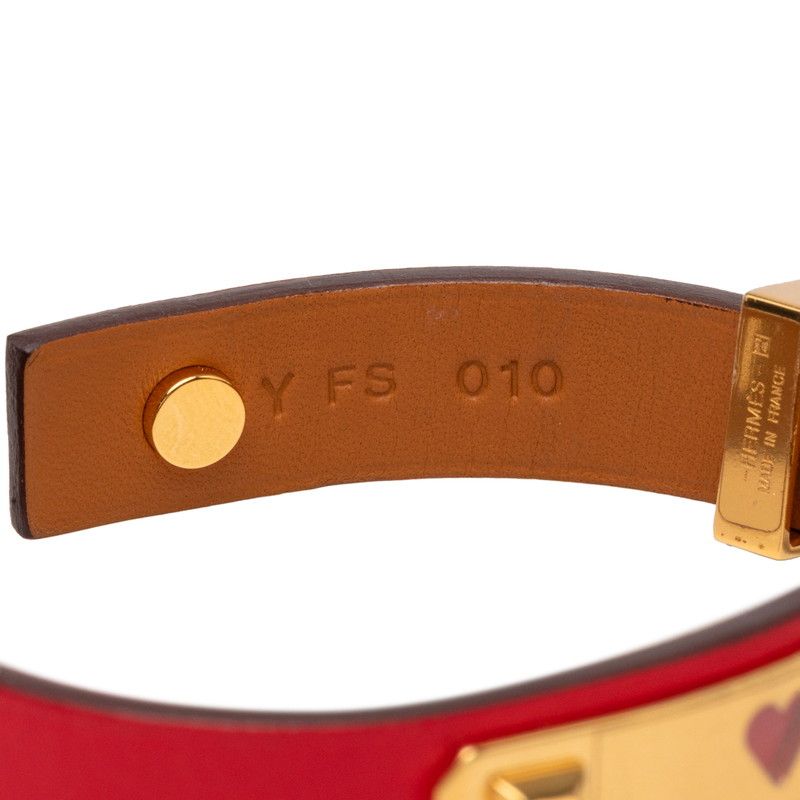 Hermes As de Coule Bracelet T1 Red Gold Swift Plated — view 5