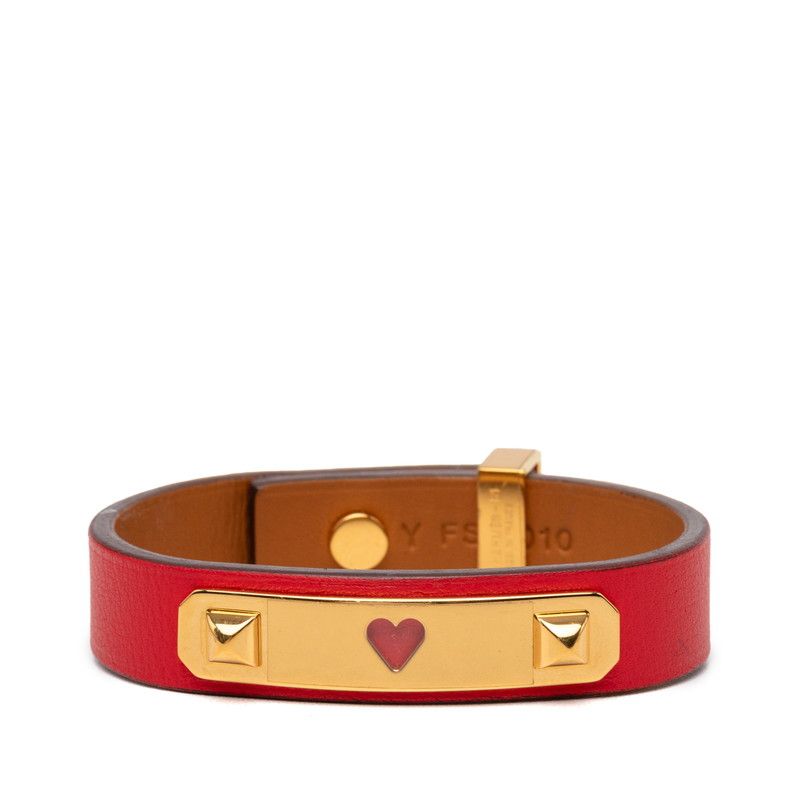 Hermes As de Coule Bracelet T1 Red Gold Swift Plated