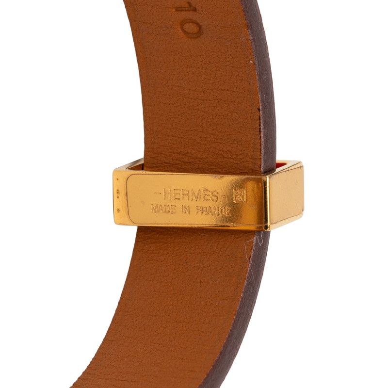 Hermes As de Coule Bracelet T1 Red Gold Swift Plated — view 7