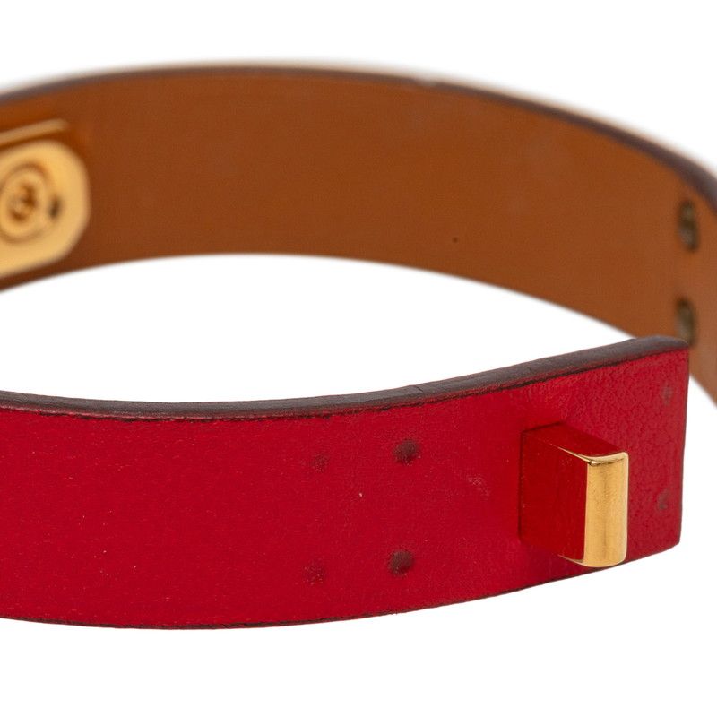 Hermes As de Coule Bracelet T1 Red Gold Swift Plated — view 6