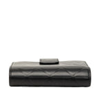 Prada Triangle Logo Bifold Wallet Compact Black Soft Calf Leather — view 4