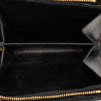 Prada Triangle Logo Bifold Wallet Compact Black Soft Calf Leather — view 6