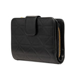 Prada Triangle Logo Bifold Wallet Compact Black Soft Calf Leather — view 2