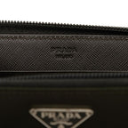Prada Tessuto Wallet Zip Around Dark Green Nylon — view 5