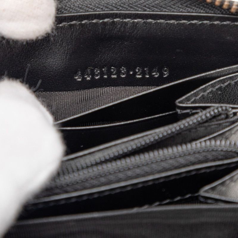 Gucci GG Marmont Zip Around Wallet Black Leather — view 6