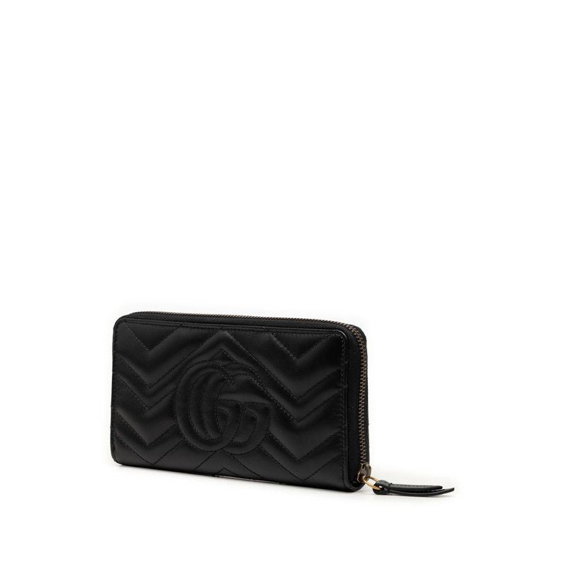 Gucci GG Marmont Zip Around Wallet Black Leather — view 2