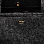 Celine Small Fold Cover 2-Way Shoulder Bag Black Leather — view 5