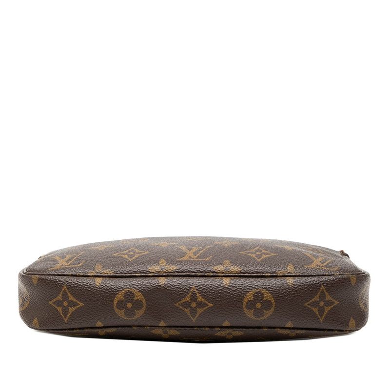 Louis Vuitton Monogram Pochette Handbag Brown Leather — view 3