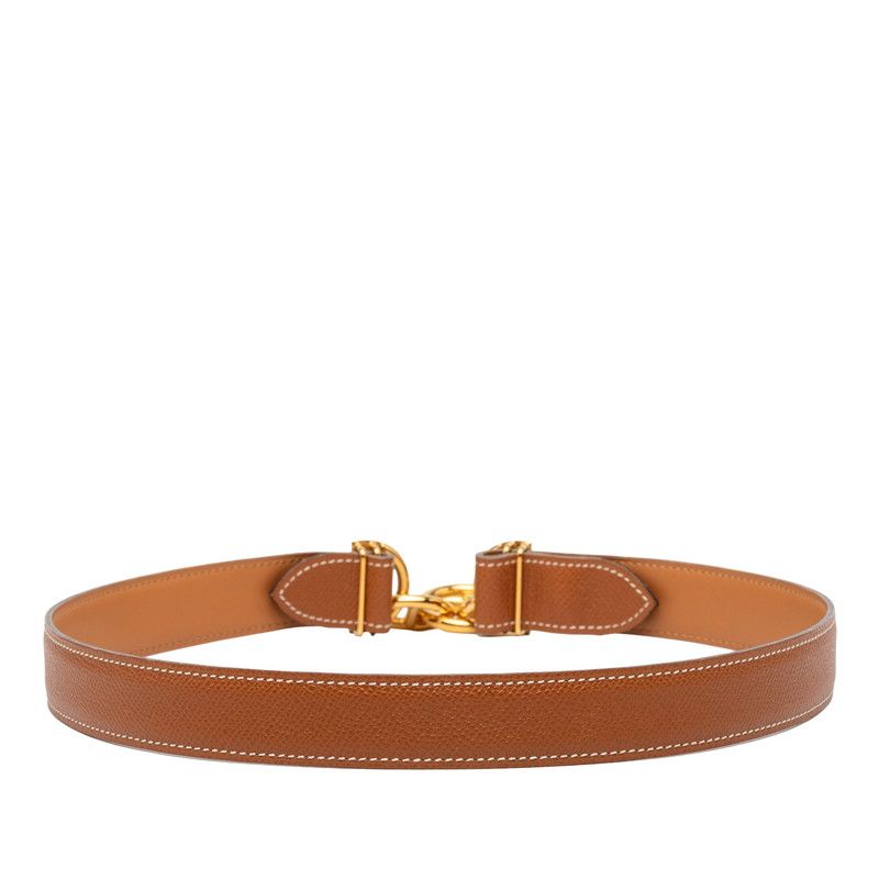 Hermes Chaine D'ancre 75 Brown Leather Belt — view 3