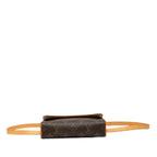 Louis Vuitton Monogram Pochette Florentine Belt Bag Brown Leather — view 3