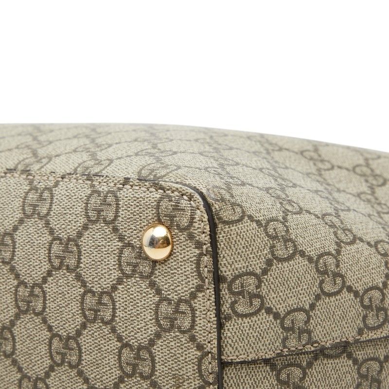 Gucci GG Supreme Tote Beige Red Pink Leather — view 4