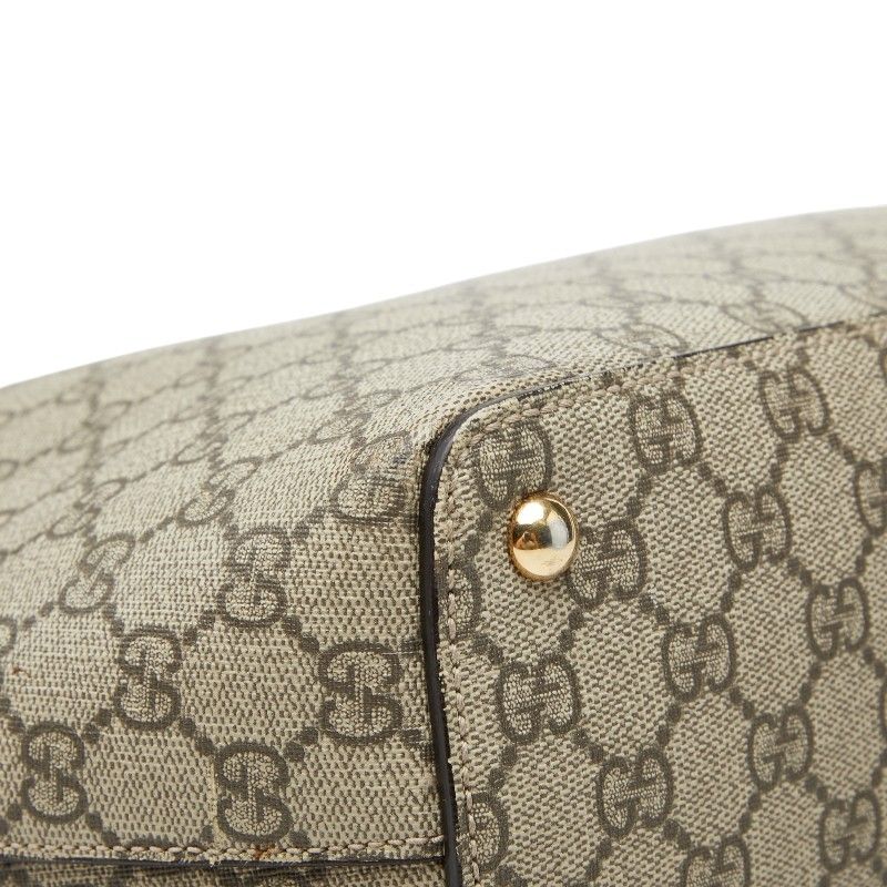 Gucci GG Supreme Tote Beige Red Pink Leather — view 5