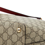Gucci GG Supreme Tote Beige Red Pink Leather — view 6