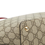 Gucci GG Supreme Tote Beige Red Pink Leather — view 7
