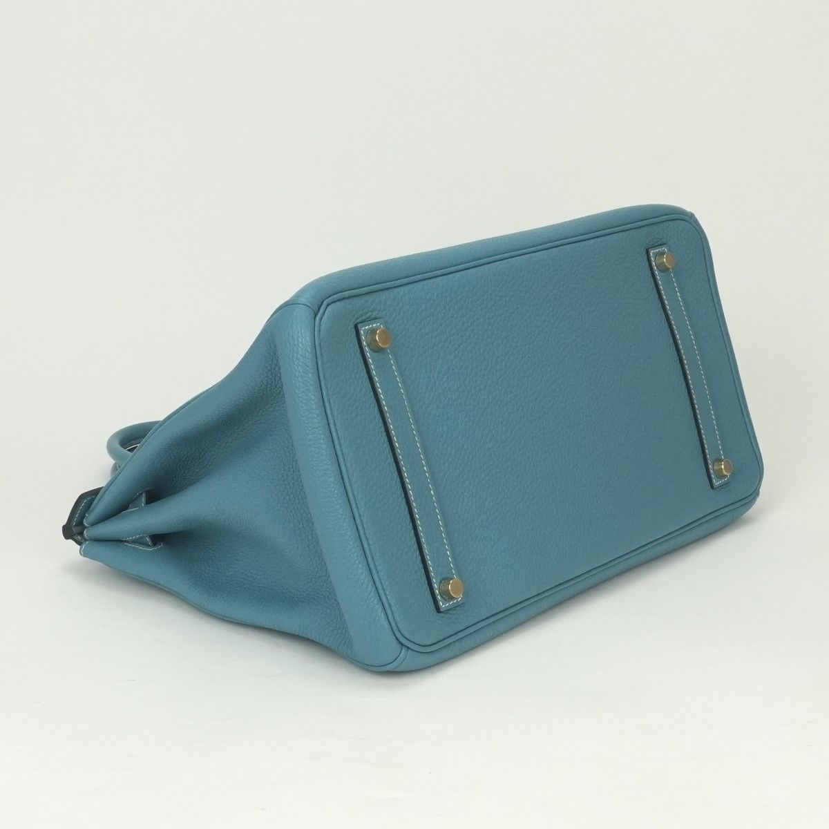 Hermes Birkin 35 Tote Togo Blue Jean Bluejean Gold — view 6