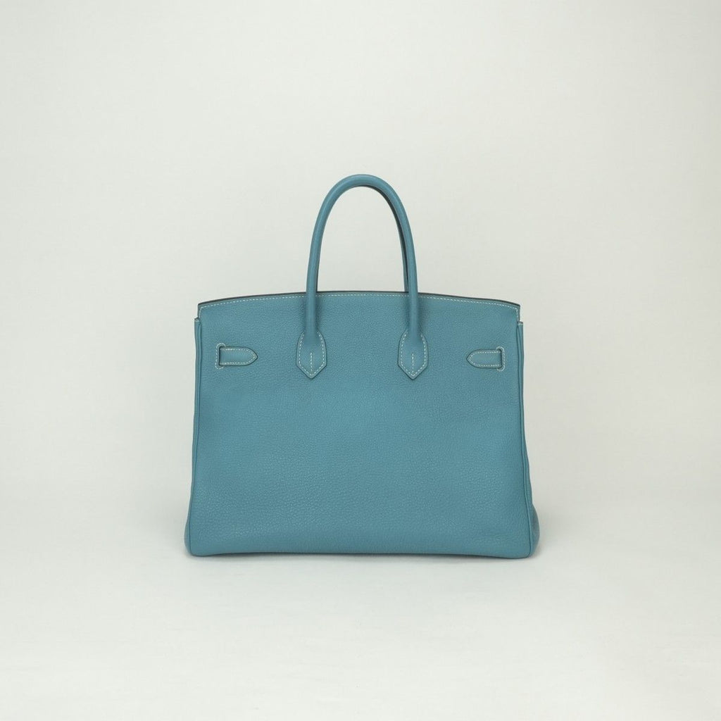 Hermes Birkin 35 Tote Togo Blue Jean Bluejean Gold — view 3