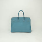 Hermes Birkin 35 Tote Togo Blue Jean Bluejean Gold — view 3