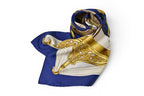 Hermes Carre 90 Scarf Vintage Etriers Stirrup Fantasy Blue — view 2