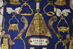 Hermes Carre 90 Scarf Vintage Etriers Stirrup Fantasy Blue — view 5
