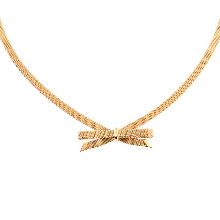 Dior Necklace Ribbon Gold