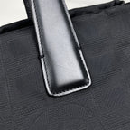 Chanel New Travel Line Tote MM CC Logo Shoulder Bag Nylon Jacquard Black — view 4