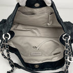 Chanel CC Logo Chain Shoulder Bag Quilted Leather Black — view 7