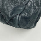Chanel CC Logo Chain Shoulder Bag Quilted Leather Black — view 3