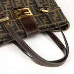 Fendi Zucca Pattern Handbag Canvas Brown — view 6