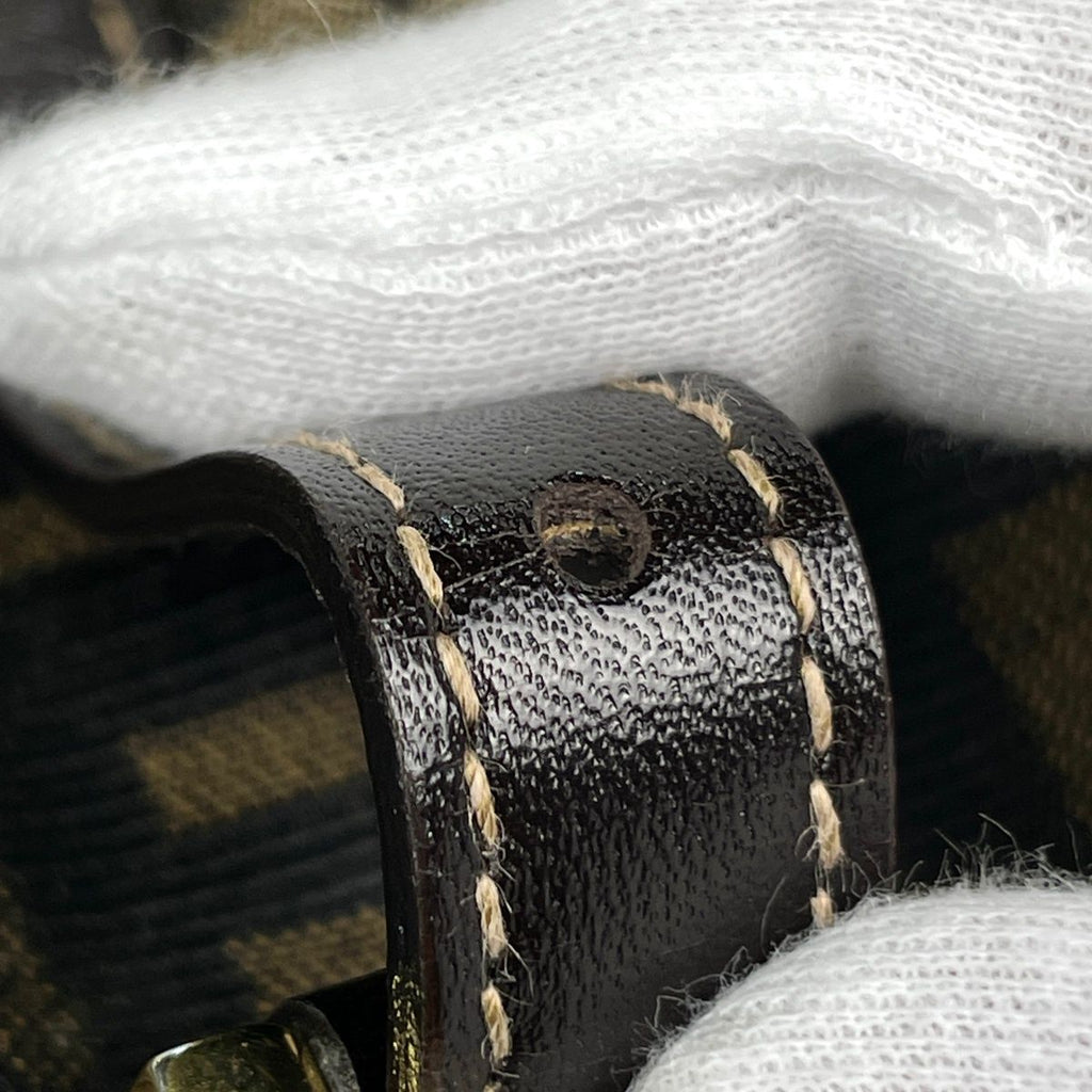 Fendi Zucca Pattern Handbag Canvas Brown — view 4