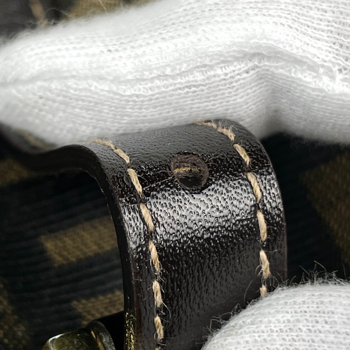 Fendi Zucca Pattern Handbag Canvas Brown — view 4