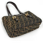 Fendi Zucca Pattern Handbag Canvas Brown — view 2