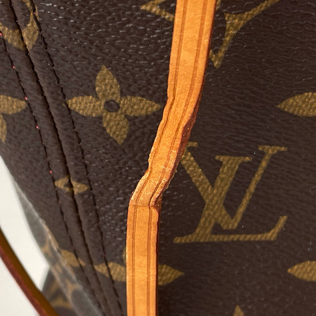 Louis Vuitton Neverfull MM Tote Monogram Brown Cerise — view 4