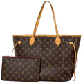 Louis Vuitton Neverfull MM Tote Monogram Brown Cerise