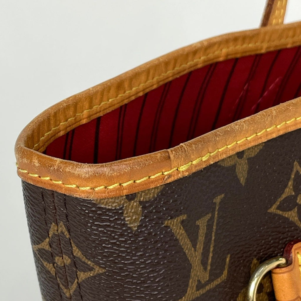 Louis Vuitton Neverfull MM Tote Monogram Brown Cerise — view 5
