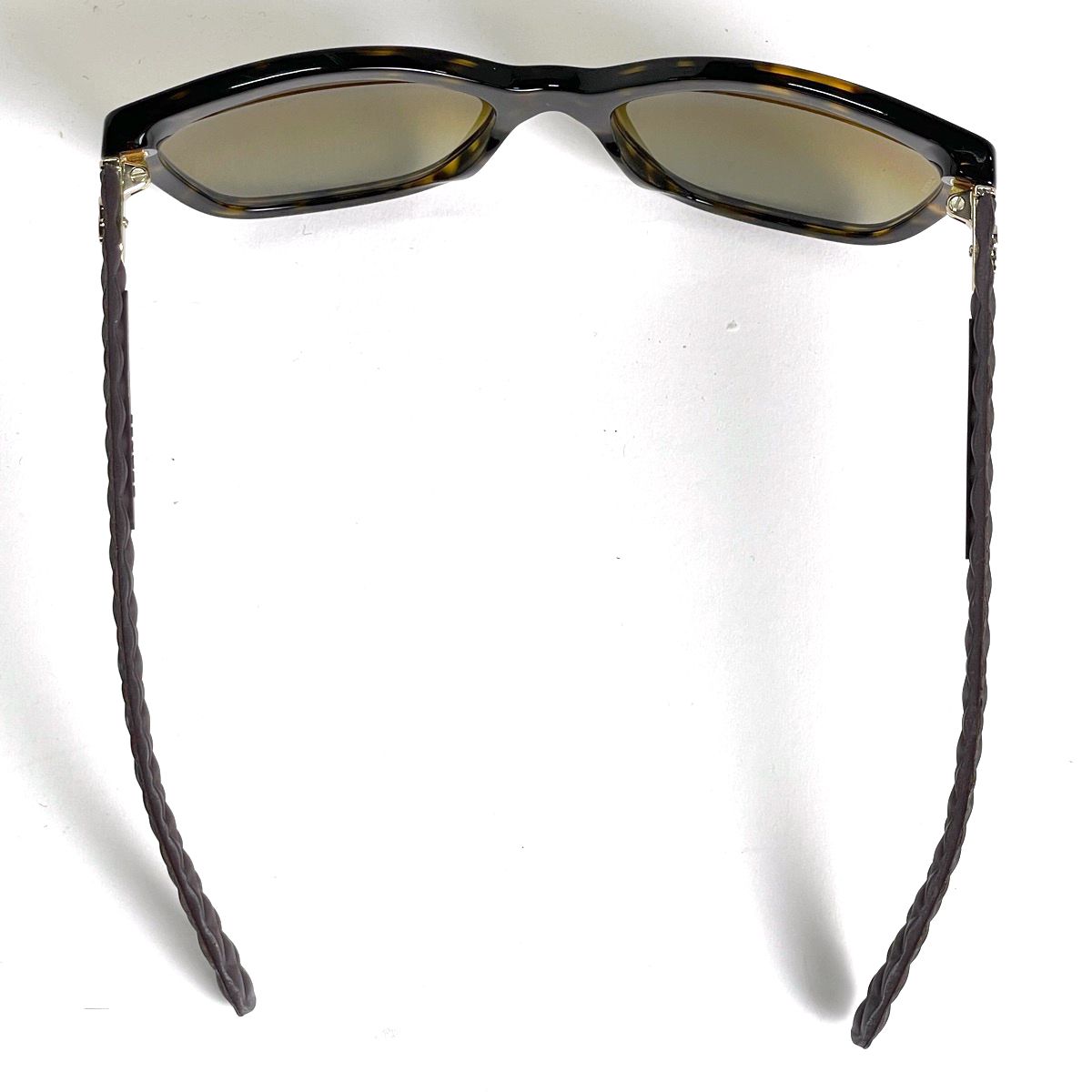 Chanel CC Logo Sunglasses Eyewear Demi Pattern Acetate Brown — view 3