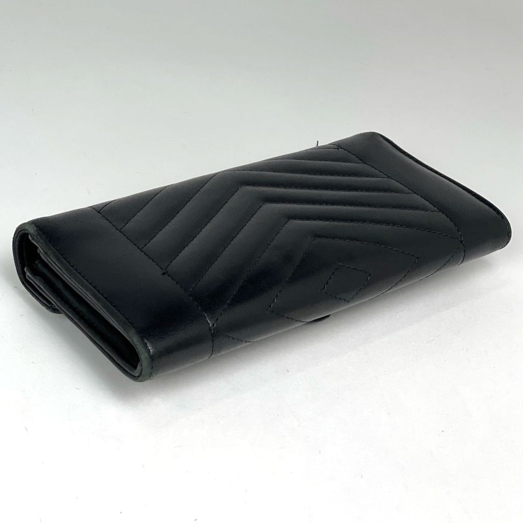 Chanel Stitch Bifold Wallet Chez Blanc CC Logo Leather Black — view 2