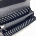 Chanel Stitch Bifold Wallet Chez Blanc CC Logo Leather Black — view 7