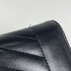 Chanel Stitch Bifold Wallet Chez Blanc CC Logo Leather Black — view 5