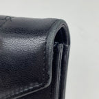 Chanel Stitch Bifold Wallet Chez Blanc CC Logo Leather Black — view 4