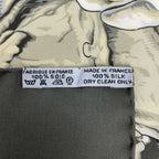 Hermes Carre 90 la Fontaine de Bartholdi Fountain Scarf Silk Gray White — view 2