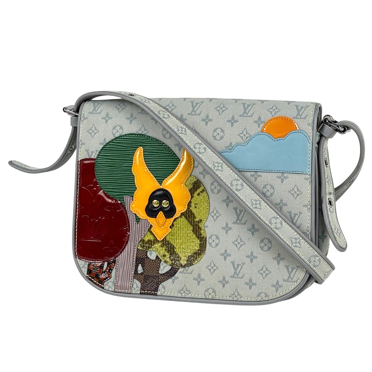 Louis Vuitton Comte de Fe Musette Shoulder Bag Monogram Mini Gray Multicolor