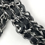 Chanel Chain Handbag CC Logo Leather Black — view 7