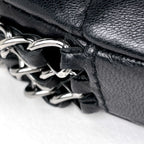 Chanel Chain Handbag CC Logo Leather Black — view 4