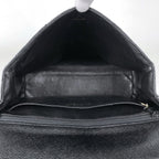 Chanel CC Logo Handbag Quilted Caviar Leather Black — view 8